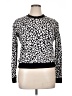 Twenty Animal Print Silver Pullover Sweater Size 0X - photo 1