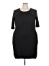 Attention Solid Black Casual Dress Size 3X - photo 1