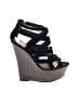 Just Fab Black Wedges Size 9 - photo 1