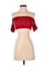 Blue Blush 100% Rayon Red Tube Top Size S - photo 1