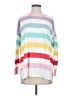 Dreamers Stripes White Long Sleeve Top Size S - photo 1