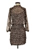MNG Animal Print Brown Cocktail Dress Size 4 - photo 1