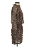 MNG Animal Print Brown Cocktail Dress Size 4 - photo 4