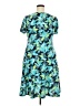Huhot 100% Polyester Tropical Teal Casual Dress Size XXL - photo 2