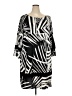 Tiana B. Graphic Black Casual Dress Size 2X - photo 1