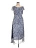 Jaclyn Smith 100% Polyester Paisley Blue Cocktail Dress Size 14 - photo 1
