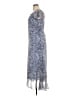 Jaclyn Smith 100% Polyester Paisley Blue Cocktail Dress Size 14 - photo 5