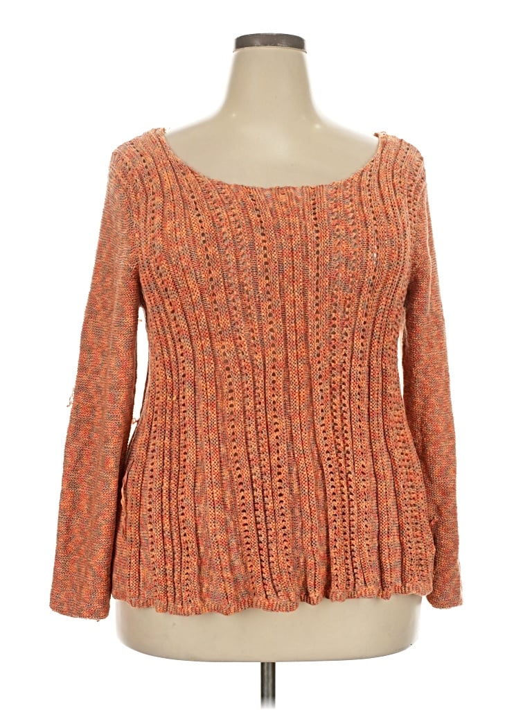 Pre-owned Unbranded Pullover Sweater In Orange