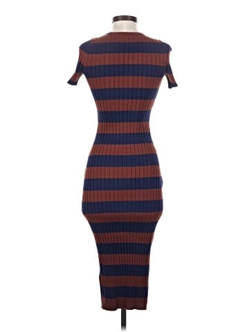 Madewell Ribbed Midi Sweater Dress in Stripe (view 2)