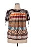 ECI Brown Short Sleeve Blouse Size 18 - photo 2