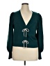 Express Teal Long Sleeve Blouse Size XL - photo 1