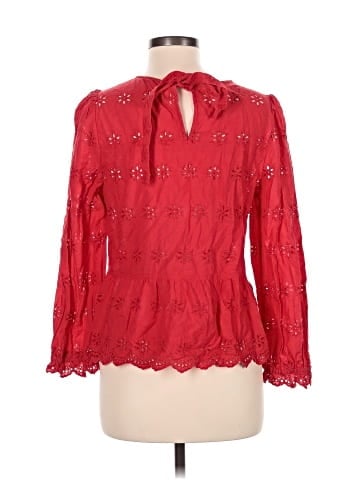 Madewell Eyelet Keyhole Peplum Top (view 2)