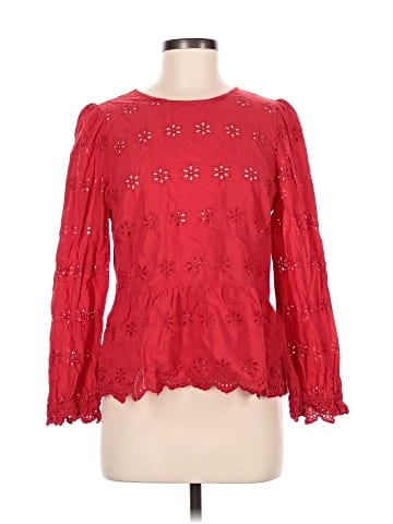 Madewell Eyelet Keyhole Peplum Top (view 1)