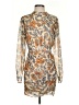 En Creme 100% Polyester Paisley Tan Ivory Cocktail Dress Size S - photo 1