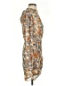 En Creme 100% Polyester Paisley Tan Ivory Cocktail Dress Size S - photo 4