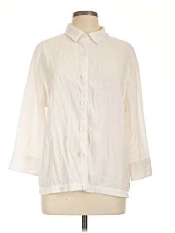 White Stag 3/4 Sleeve Button-Down Shirt (view 1)