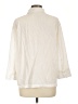 White Stag Solid Ivory 3/4 Sleeve Button-Down Shirt Size L - photo 2