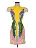 Tibi 100% Polyester Graphic Yellow Cocktail Dress Size 0 - photo 1