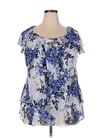 Roz & Ali Short Sleeve Blouse (view 1)
