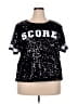 Touch Me 100% Polyester Black Short Sleeve T-Shirt Size 2X - photo 1