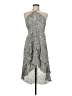 Lush 100% Polyester Polka Dots Gray Cocktail Dress Size M - photo 1