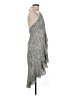Lush 100% Polyester Polka Dots Gray Cocktail Dress Size M - photo 4