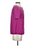 Trina Turk 100% Polyester Purple Short Sleeve Blouse Size XS - photo 4