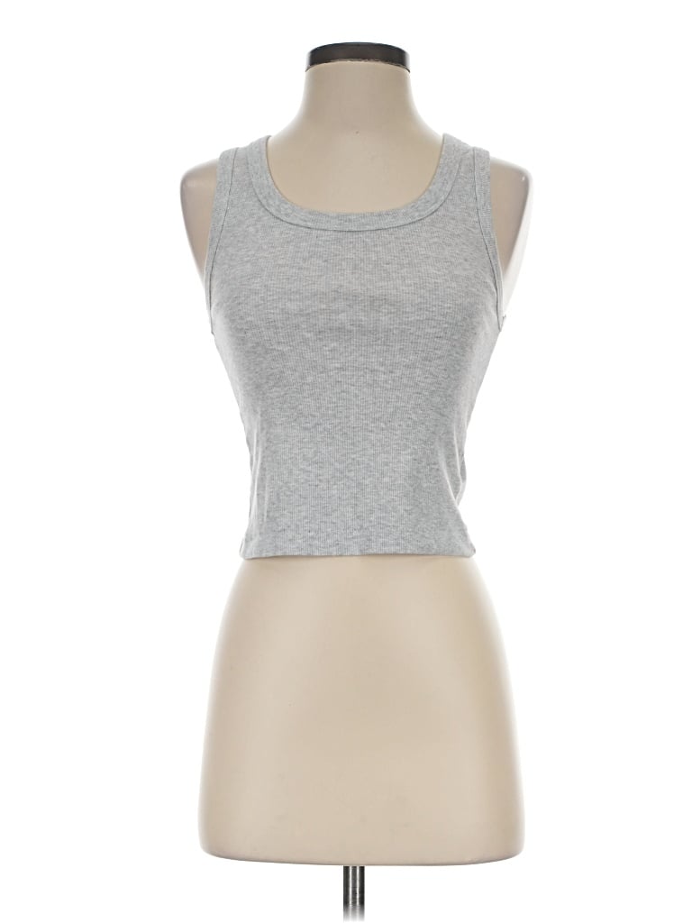 Pre-owned Universal Thread Tank Top Silver Strapless Neckline Tops