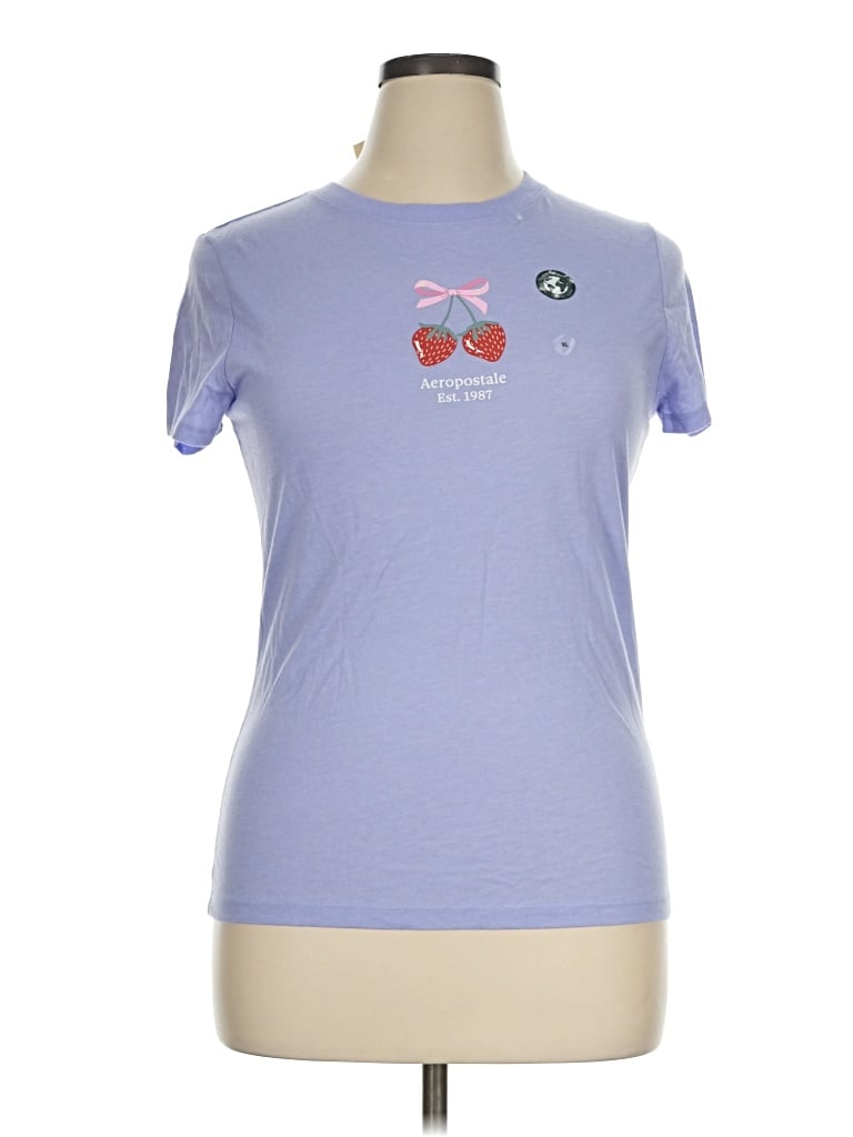 Pre-owned Aéropostale Short Sleeve T-shirt In Blue