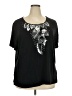 Cathy Daniels Black Short Sleeve Top Size 2X - photo 1