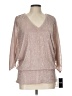 MSK Silver 3/4 Sleeve Blouse Size L - photo 1