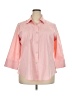 Foxcroft 100% Cotton Color Block Pink 3/4 Sleeve Button-Down Shirt Size 18W - photo 1