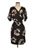 Ann Taylor 100% Polyester Print Brown Casual Dress Size S - photo 1