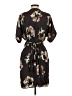 Ann Taylor 100% Polyester Print Brown Casual Dress Size S - photo 2