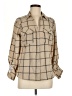 Adrienne Vittadini Tweed Tan Long Sleeve Blouse Size M - photo 1
