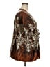 Lane Bryant 100% Polyester Brown Short Sleeve Blouse Size 18 - 20 Plus - photo 4