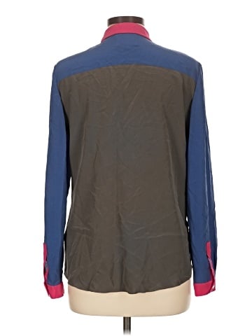 Thomas Pink Long Sleeve Silk Top (view 2)