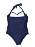 Unbranded Solid Blue One Piece Swimsuit Size L - photo 2
