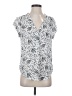 Monday Fun 100% Polyester White Short Sleeve Blouse Size S - photo 1