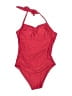 Unbranded Solid Red One Piece Swimsuit Size L - photo 1