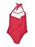 Unbranded Solid Red One Piece Swimsuit Size L - photo 2