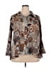 Cato 100% Polyester Paisley Brown 3/4 Sleeve Blouse Size 18 - 20 - photo 1