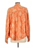 Billabong 100% Viscose Paisley Orange Long Sleeve Blouse Size L - photo 2