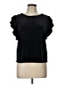 Kaari Blue Black Short Sleeve Top Size L - photo 1