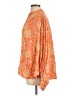 Billabong 100% Viscose Paisley Orange Long Sleeve Blouse Size L - photo 5