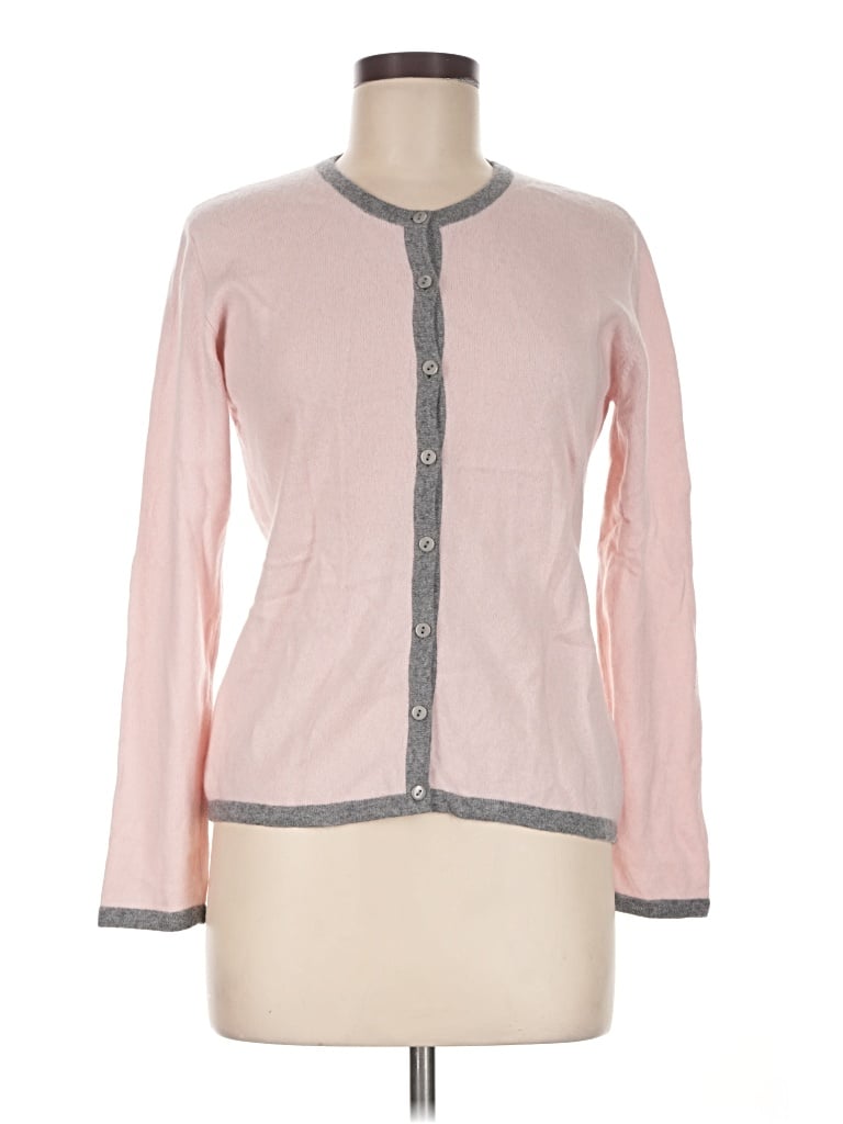 Pre-owned Assorted Brands Cashmere Cardigan Sweater In Pink