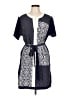 Daisy Fuentes 100% Polyester Paisley Blue Casual Dress Size L - photo 1