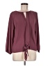 West Kei 100% Polyester Burgundy Long Sleeve Blouse Size M - photo 1