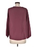 West Kei 100% Polyester Burgundy Long Sleeve Blouse Size M - photo 2