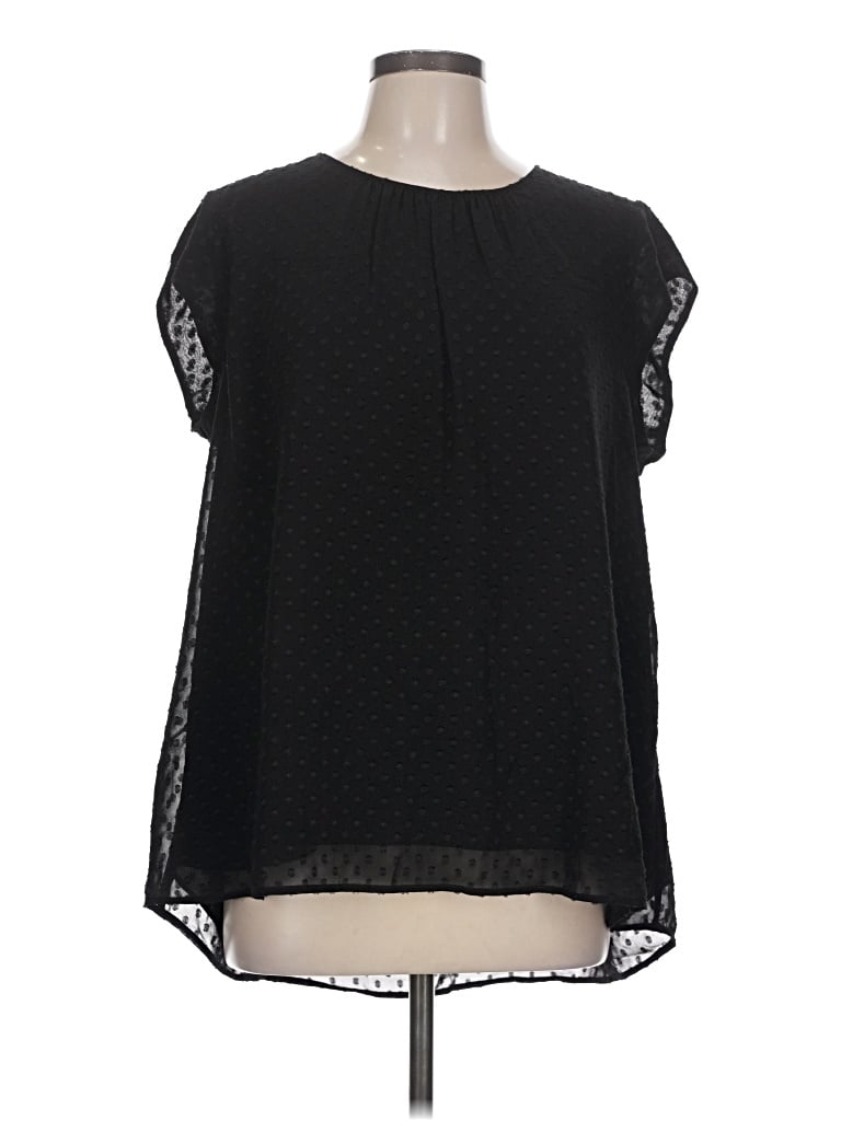 Pre-owned Dr2 Short Sleeve Blouse In Black